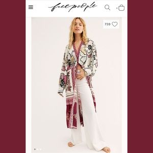 Free People duster kimono maxi top
